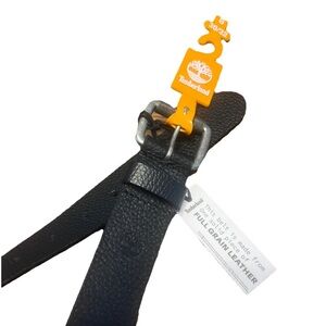 Timberland Belt Men's 100% LEATHER 37" Long 1.5" Wide BLACK Thick Small 30/32